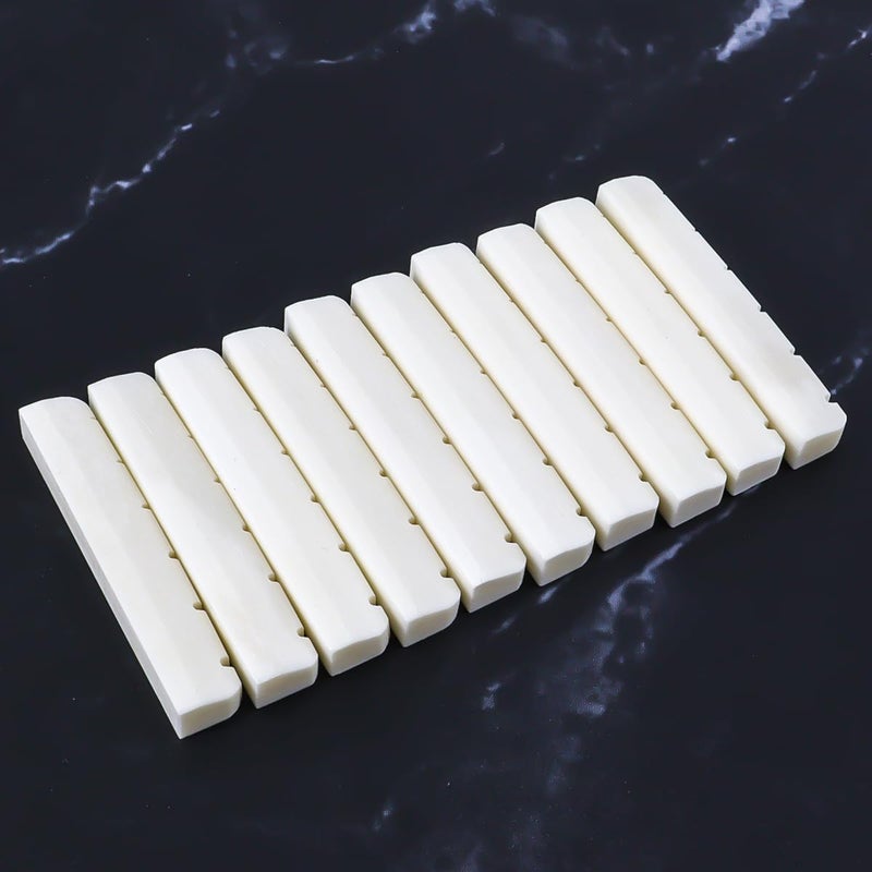 Domofa 43mm Guitar Slotted Bone Nut for Acoustic or Les Paul Guitar Replacement,Flat Bottom - Image 5